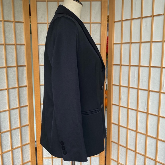 Classiques Entier Black 100% Wool Blazer SZ MP Career Office - Picture 4 of 12